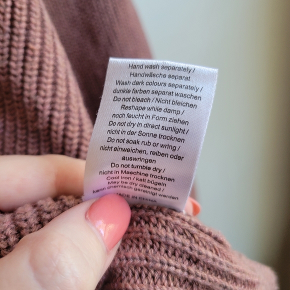 Poetry Anthropologie Mauve Crew Neck Sweater S/4 - Picture 4 of 5